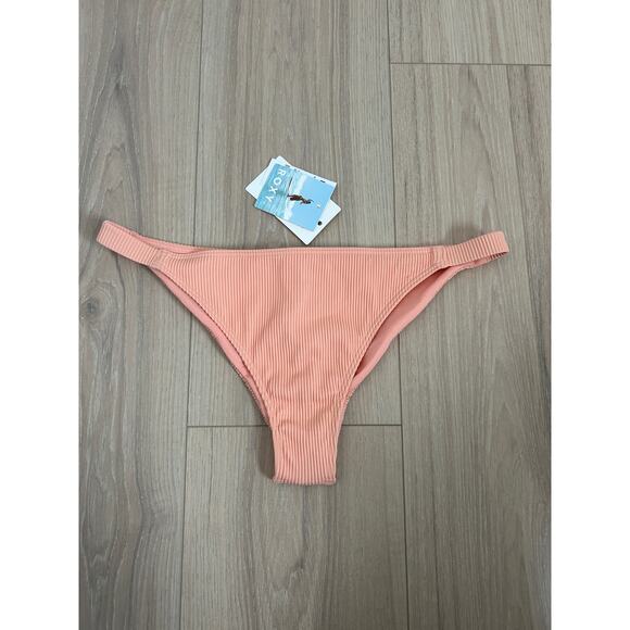ROXY Rib Roxy Love The Goofy Bikini Bottom Salmon - Large - NWT - Picture 2 of 9